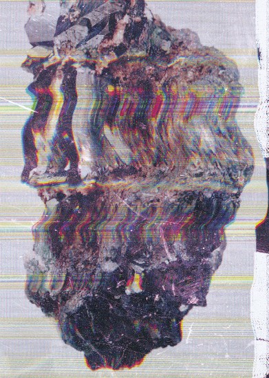 Azuryt Malachit | skan formacji skalnej z ekranu tabletu, druk cyfrowy | 200 x 142 cm