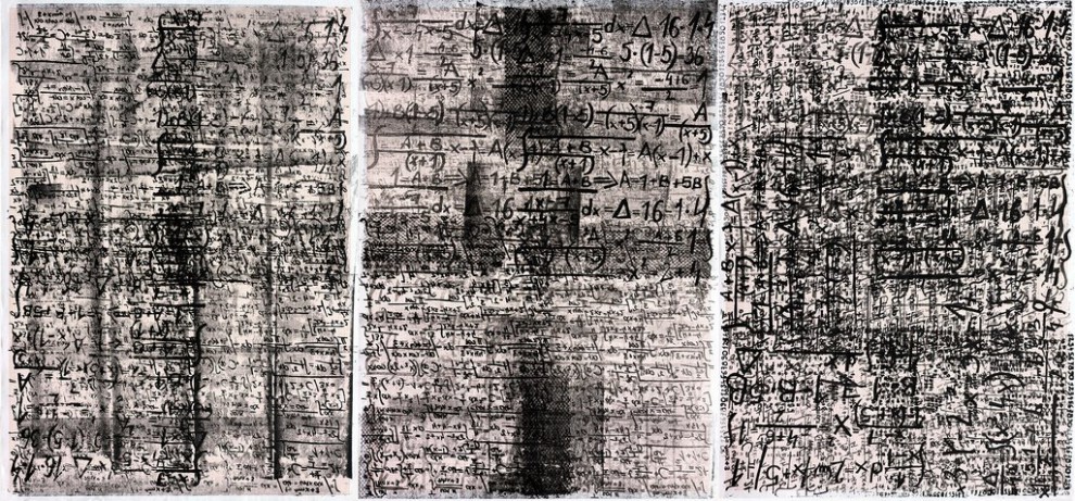 16-18 Palimpsests | linocut | 63×88 cm | 2015
