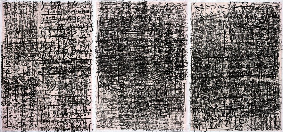 19-21 Palimpsesty | linoryt | 63×88 cm | 2015