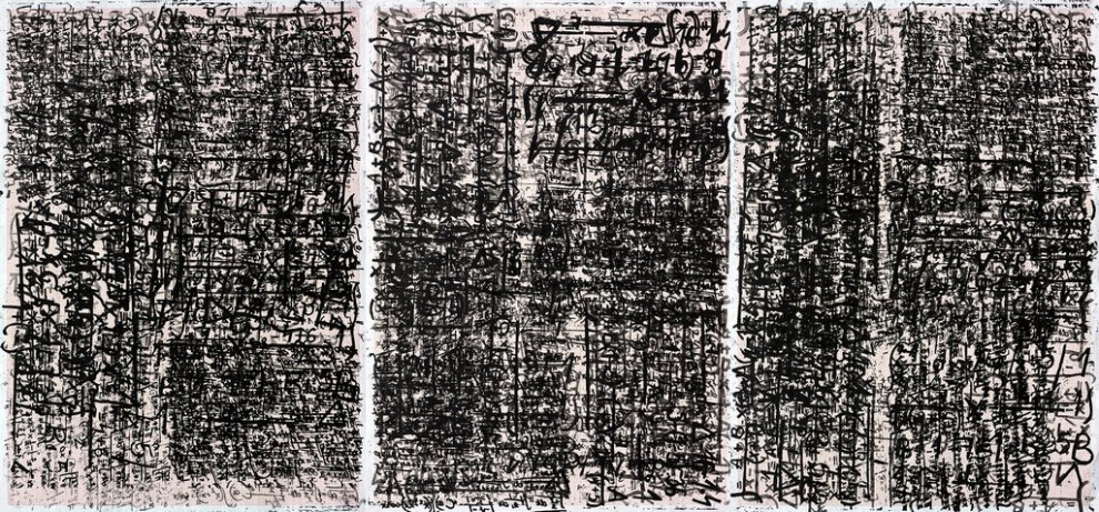 22-24 Palimpsests | linocut | 63×88 cm | 2015