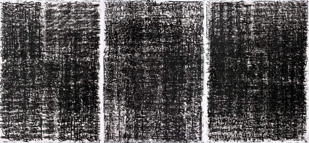 28-30 Palimpsesty | linoryt | 63×88 cm | 2015