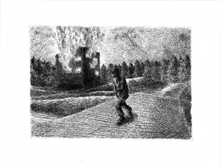 From cycle: Strange Dream | etching | 42x29,7cm