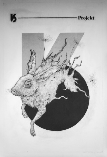 Hare | etching | 100x70cm